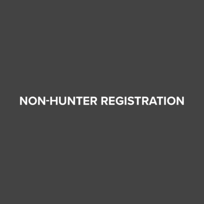 Non-hunter Registration